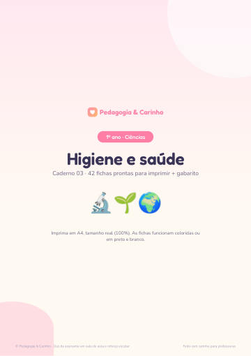 Caderno Higiene e saúde – Ciências 1º ano