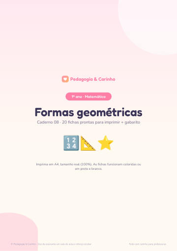 Caderno Formas geométricas – Matemática 1º ano