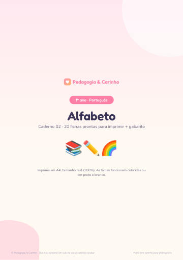 Caderno Alfabeto – Português 1º ano