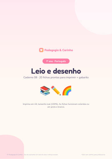 Caderno Leio e desenho – Português 1º ano