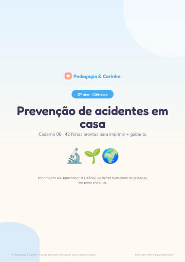 Caderno Prevenção de acidentes em casa – Ciências 2º ano