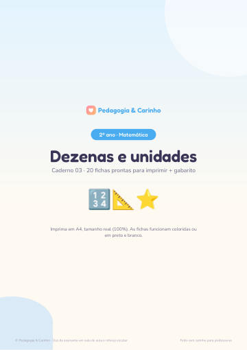 Caderno Dezenas e unidades – Matemática 2º ano