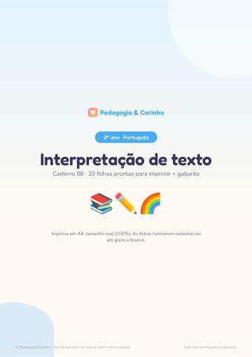 Caderno Interpretação de texto – Português 2º ano