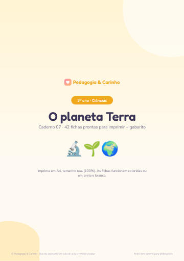 Caderno O planeta Terra – Ciências 3º ano