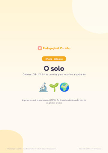 Caderno O solo – Ciências 3º ano