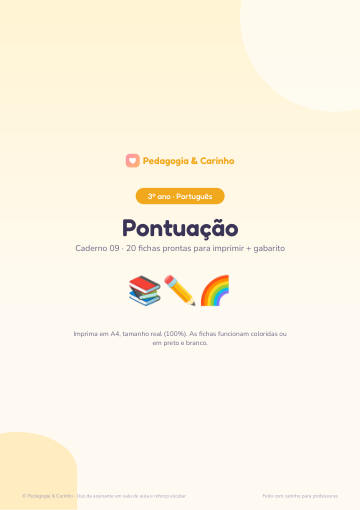 Caderno Pontuação na medida – Português 3º ano