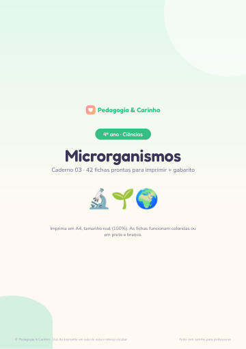 Caderno Microrganismos – Ciências 4º ano