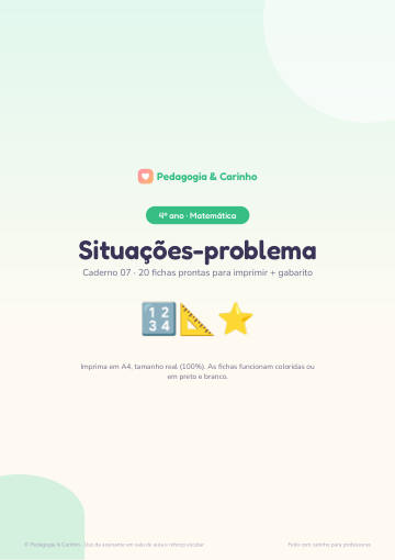 Caderno Situações-problema – Matemática 4º ano