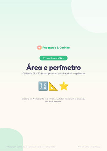 Caderno Área e perímetro – Matemática 4º ano