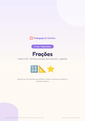 Caderno Frações – Matemática 5º ano