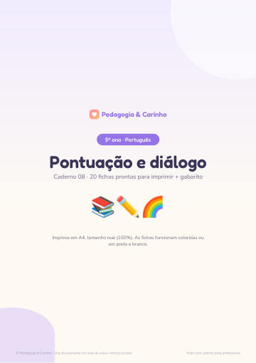 Caderno Pontuação e diálogo – Português 5º ano